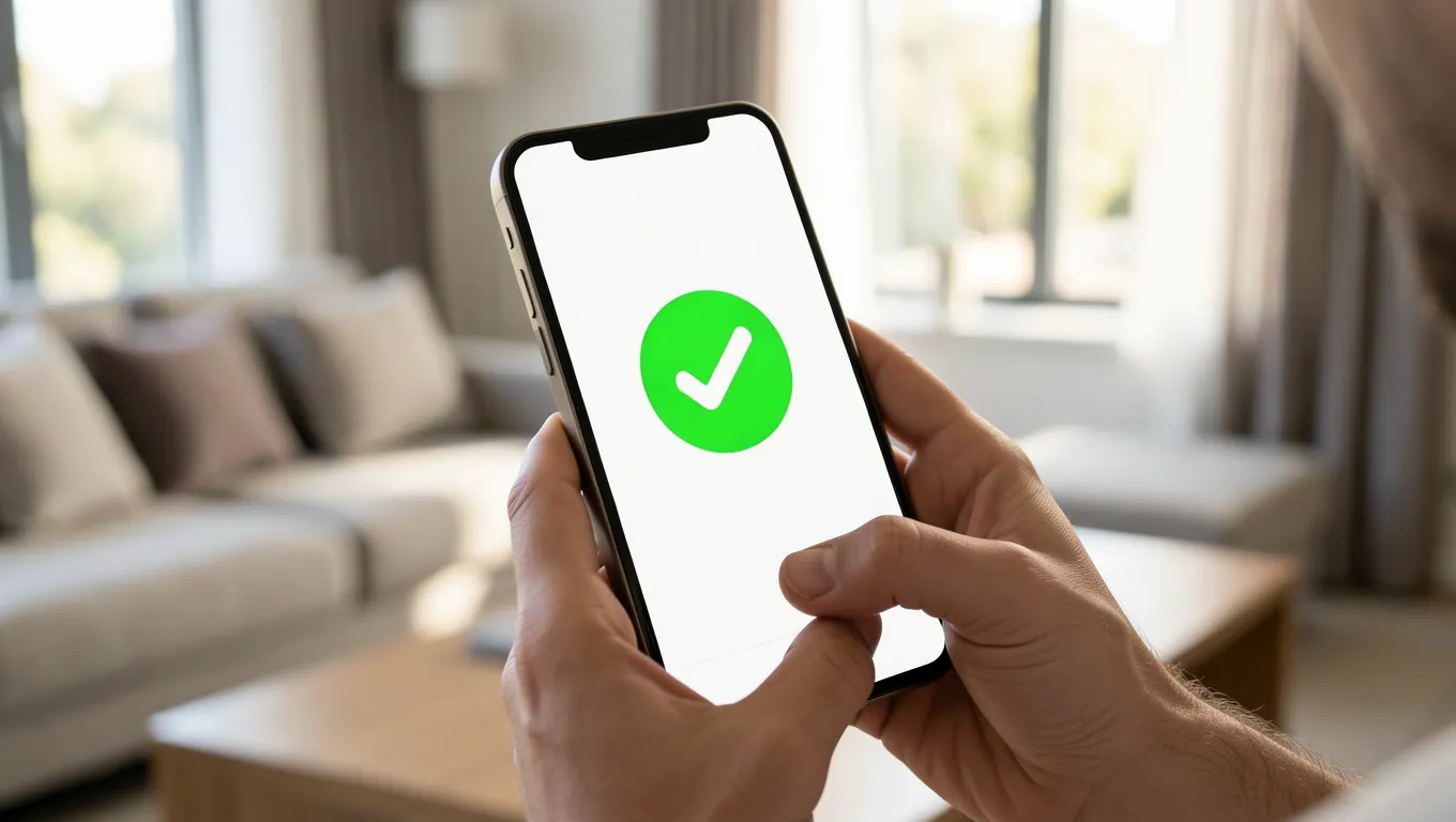 A person checking their phone for instant approval loans results in a bright setting.