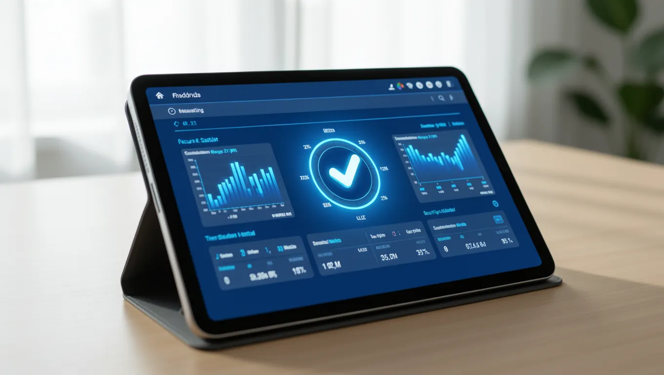 A digital device showing a secure online application for personal loans.