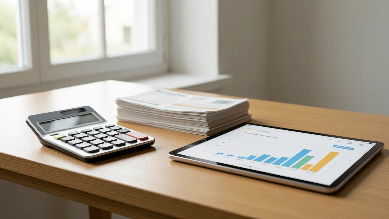 Organized financial documents on a desk illustrating personal loans for bad credit and low income planning.