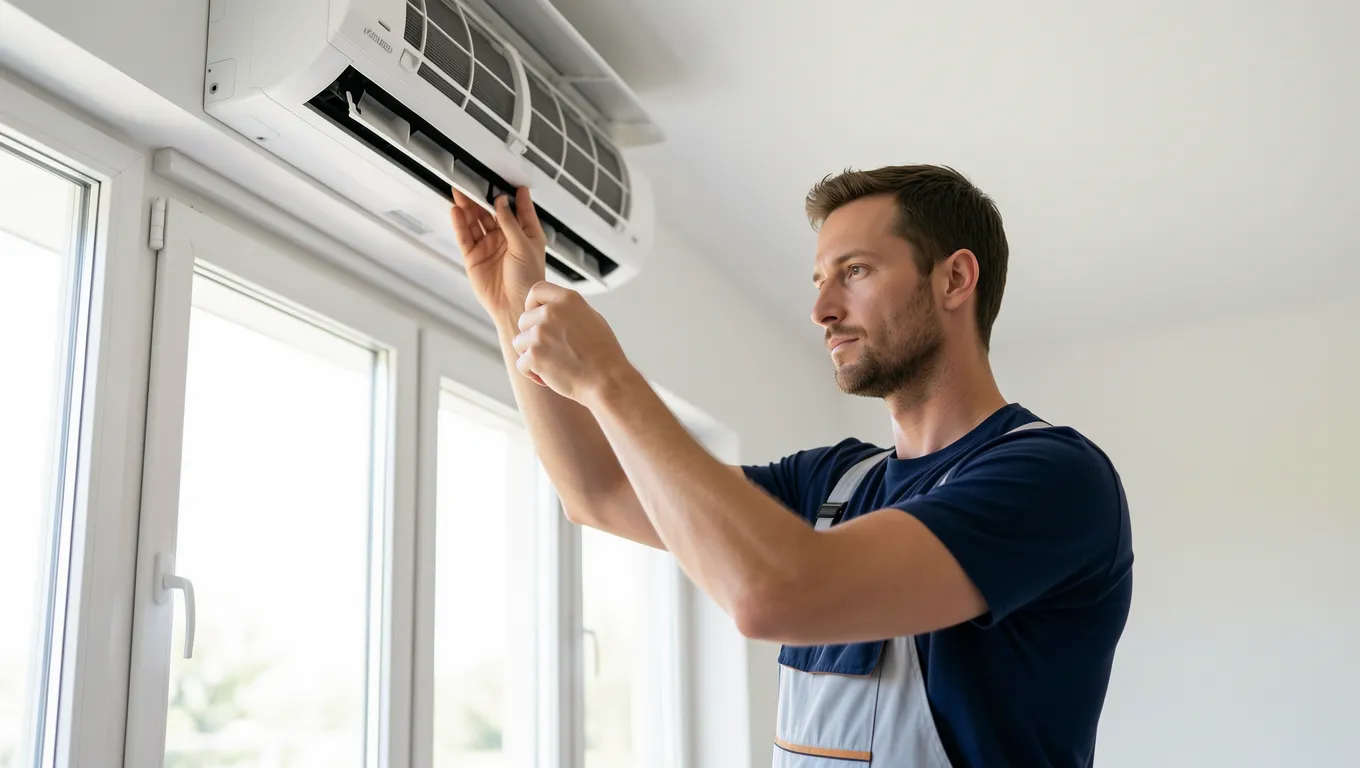HVAC technician performing installation for personal loans for emergency expenses