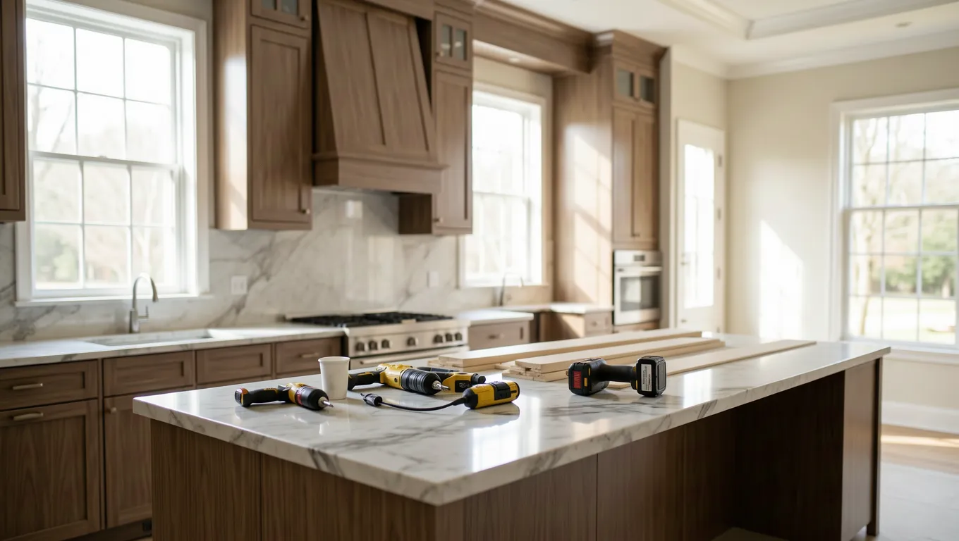 A luxury kitchen remodel project using personal loans for home improvement.
