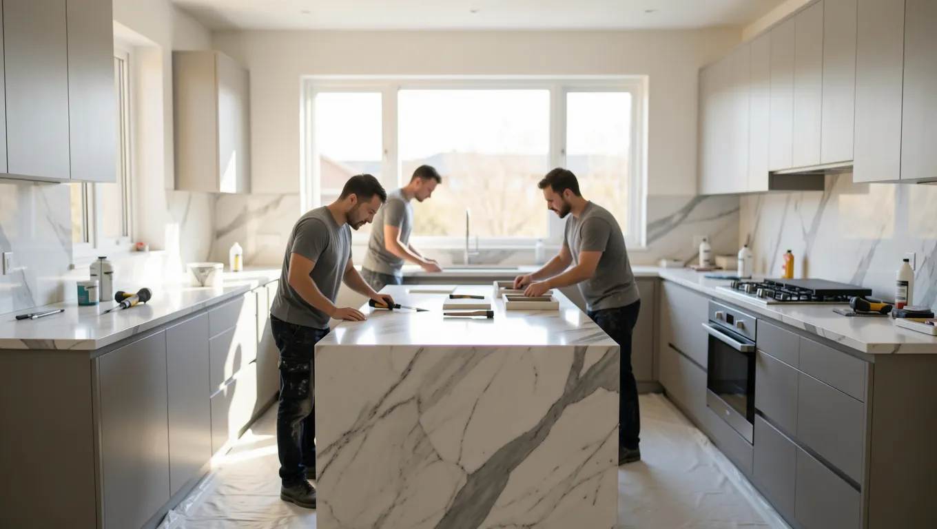 Luxury kitchen remodel project funded by personal loans for major purchases