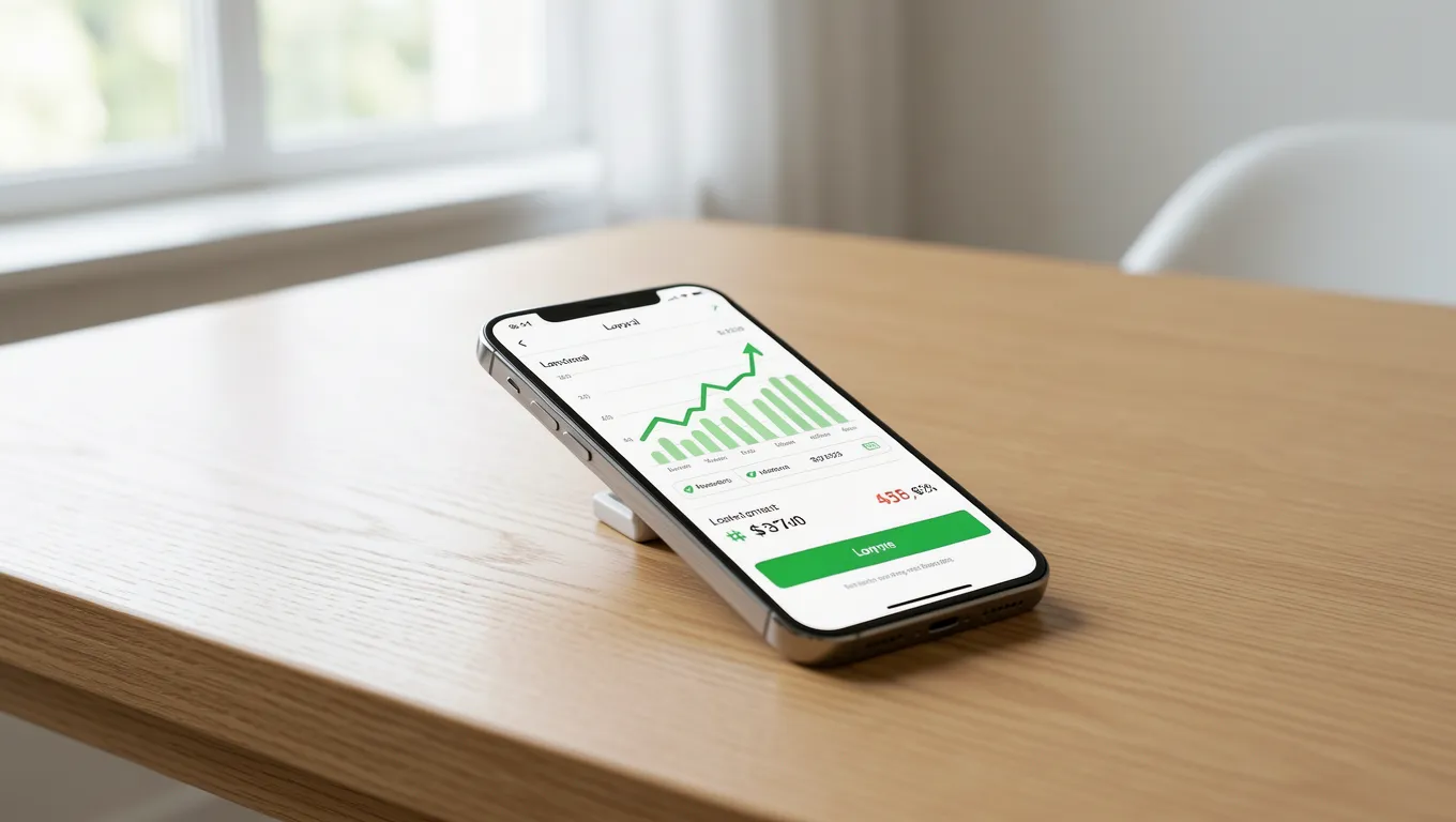 Using small personal loans online via a mobile app for quick financial management.